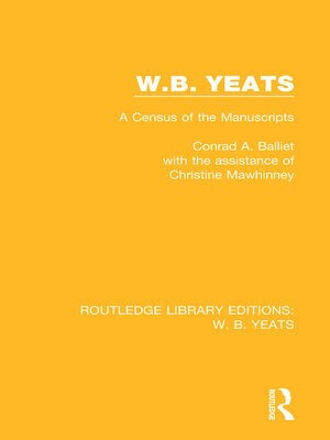 cover image of W. B. Yeats